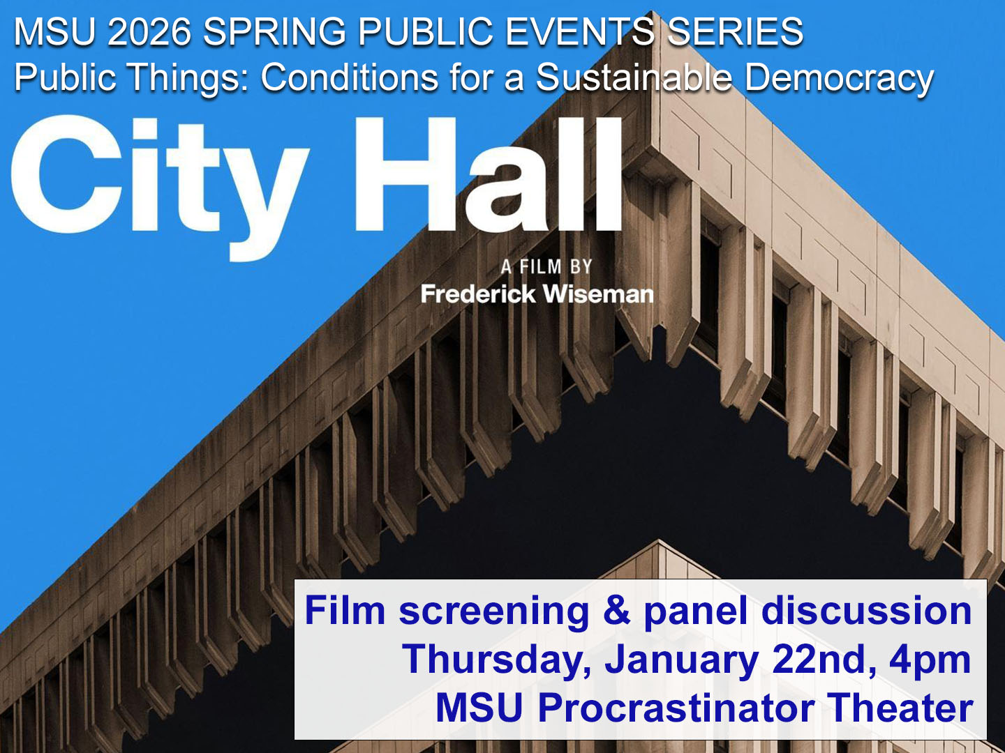 CITY HALL - Film Screening & Discussion Panel