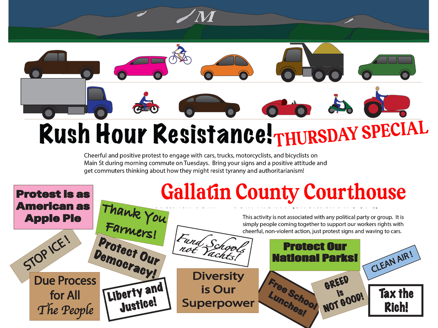 Rush Hour Resistance - Thursday Protest