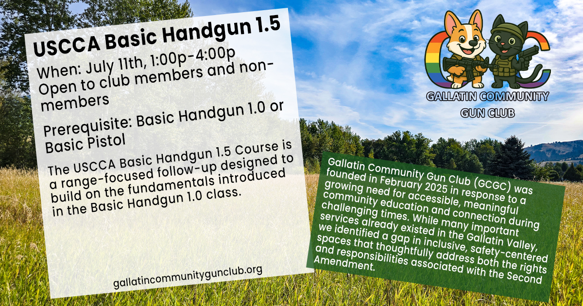 Gallatin Community Gun Club - USCCA Basic Handgun 1.5