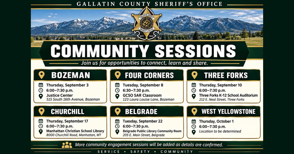Gallatin County Sheriff's Office Community Sessions