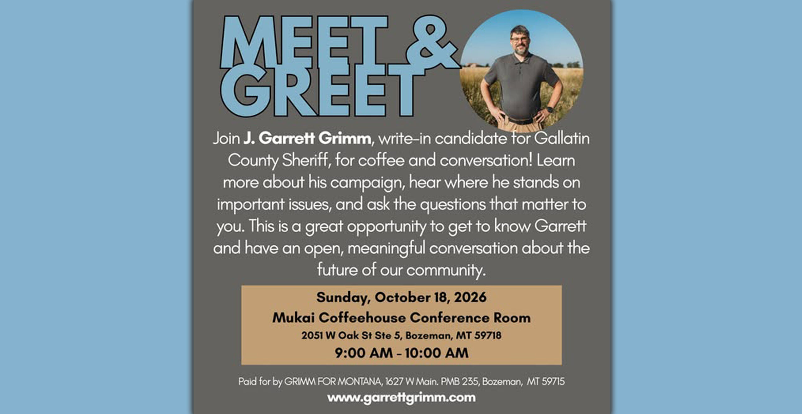Meet & Greet J. Garrett Grimm