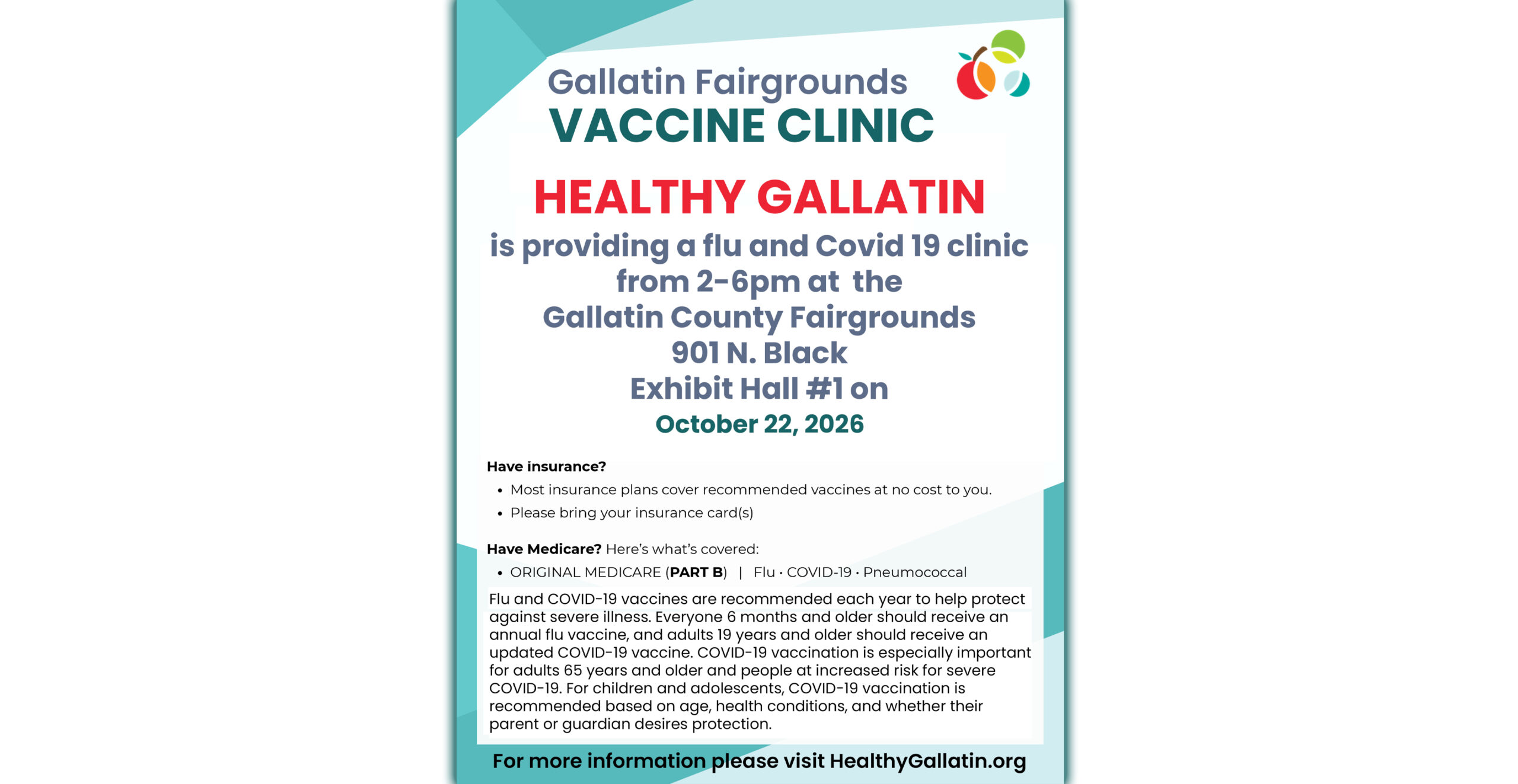 Health Gallatin Vaccine Clinic - Gallatin County Fairgrounds