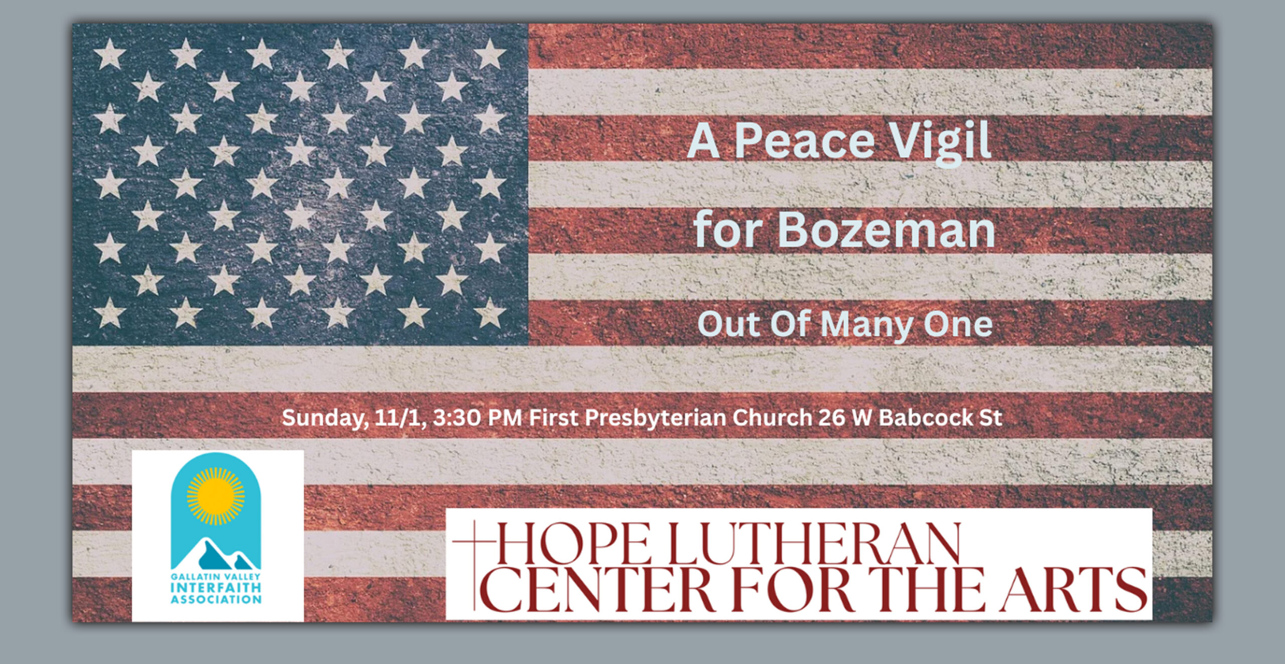 Peace Vigil, November 1st
