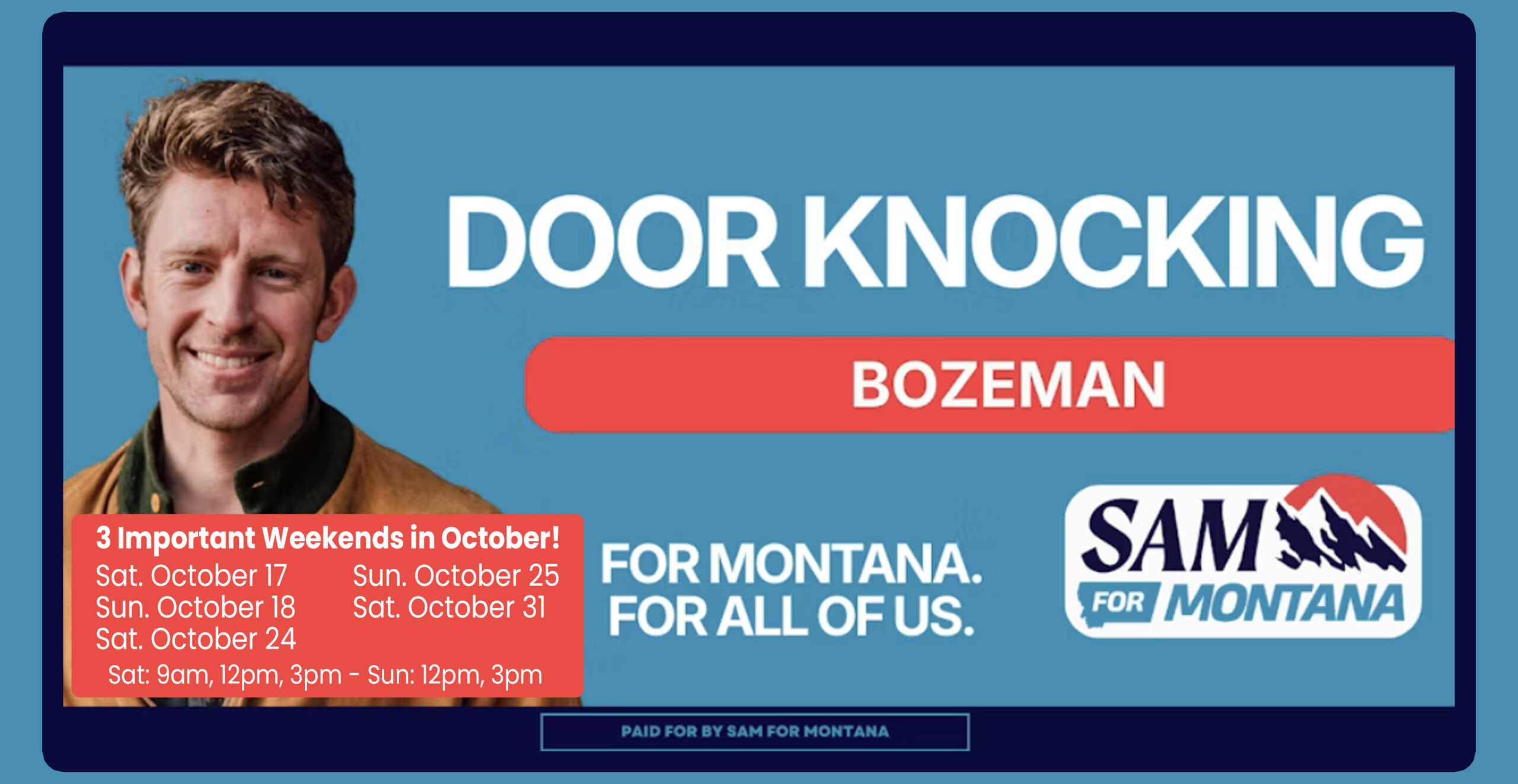 Door Knocking for Sam Forstag - October